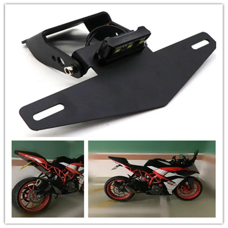 

Motorcycle Light License Plate Frame Short Style Plate Frame Registration Plate Holder Bracket for KTM RC390 DUKE390 17-19-19