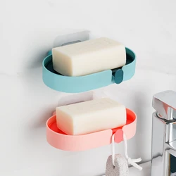Bathroom Soap Storage Box Perforated Free Wall-mounted Shelf Household Bathroom Double-layer Drain Soap Box