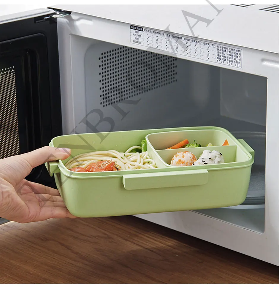 Ланч-бокс с защитой от протечек, независимый сетчатый Ланч-бокс Bento для детей, портативный контейнер для еды, милый Ланч-бокс