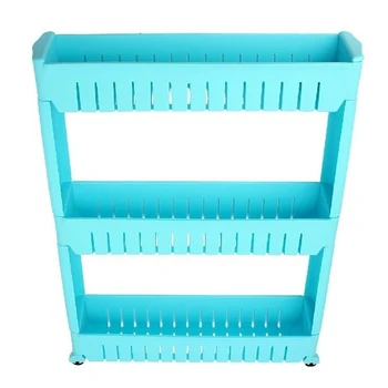 

3-Layer Slide-Out Removable Storage Storage Rack, Wheel Slot Rack, Multi-Function Shelf Bathroom Storage Shelf