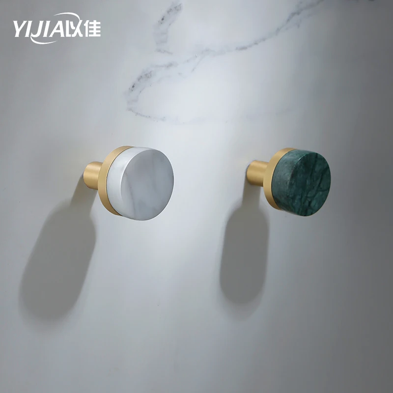 Brass-coat-hook-up-natural-marble-hook-Wardrobe-decoration-hanger ...