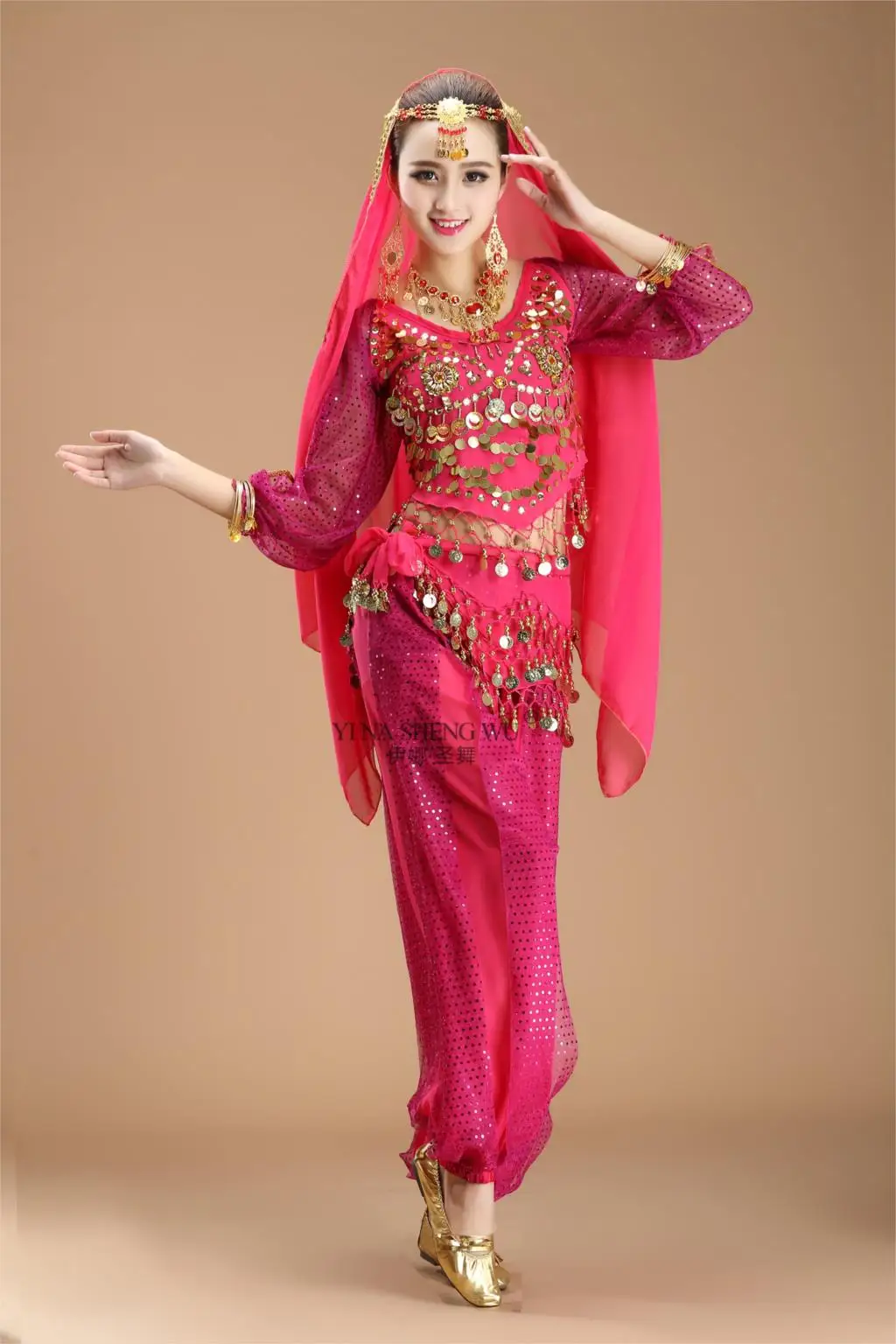 Women Belly Dance professional Indian Oriental bellydance Bollywood costume set costumes ladies Sari Dancing Performance Stage