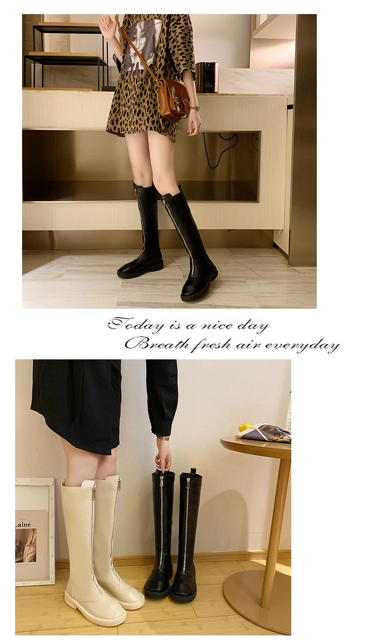 Botas botines mujer; коллекция года; рыцарские сапоги однотонные зимние плюшевые женские сапоги до колена на среднем каблуке с круглым носком; botas mujer invierno
