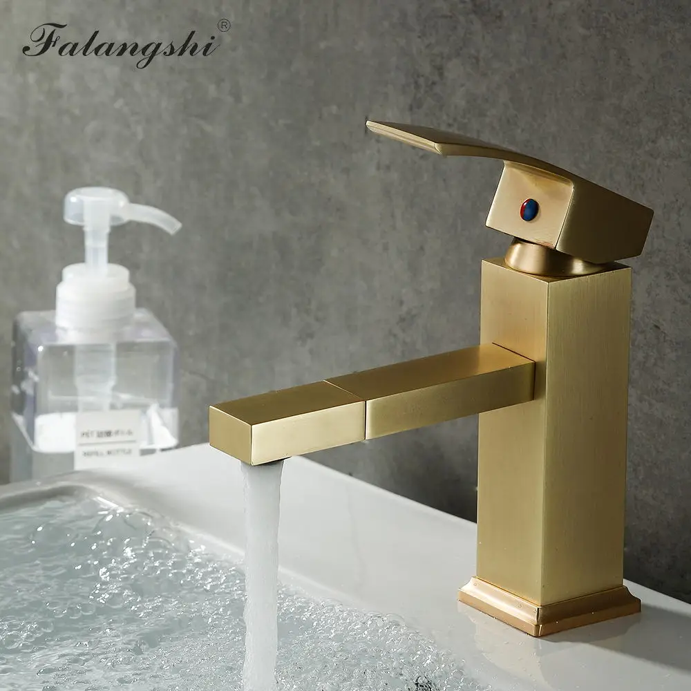 Bathroom Sink Faucet 360 Swivel Spout Deck Mounted Single Hanlde Hot And Cold Basin Sink Mixer Tap Black Faucet WB1077