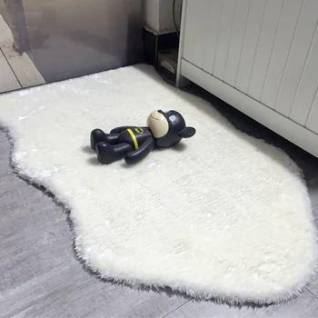 

High end wool like Thicken Fluffy bedroom Carpet rug High density home rugs Carpets for modern living room soft Washable Mat