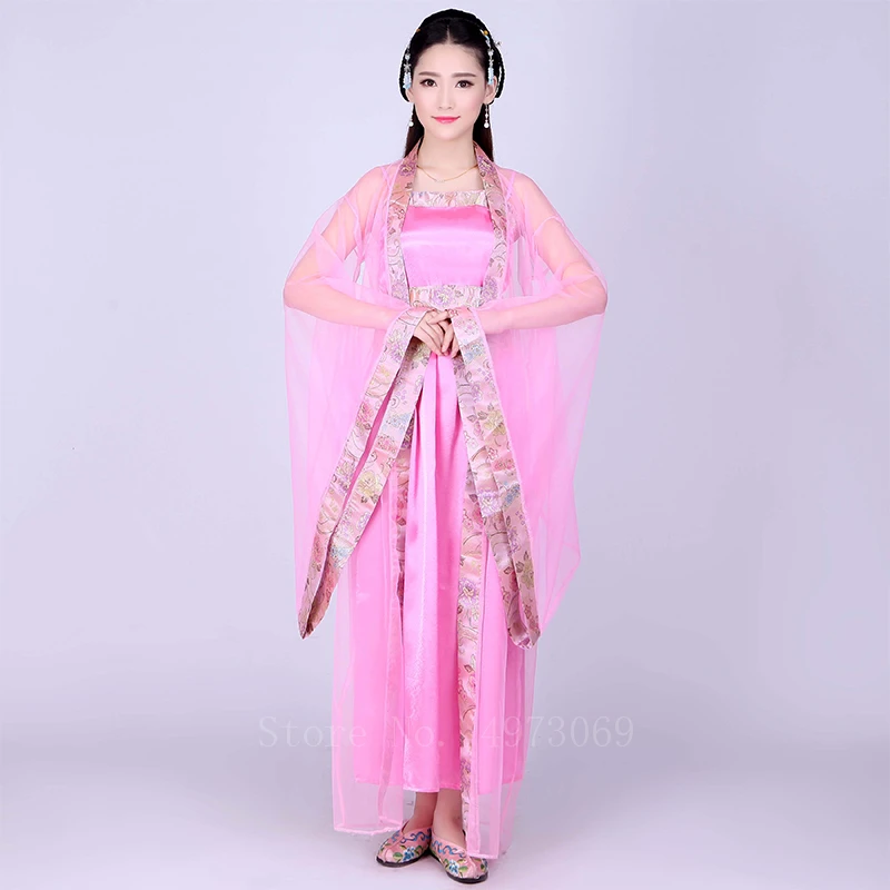 12 цветов, женское ретро платье Hanfu, традиционное китайское древнее классическое платье для танцев, элегантный Сказочный праздничный костюм для фотосъемки - Цвет: Color9