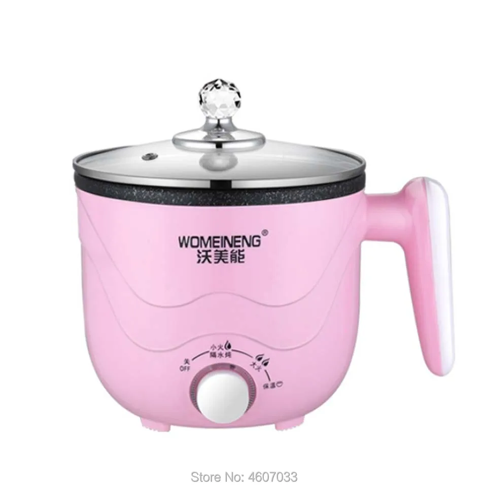pink 1 220 В Мини Многофункциональный электрокастрюля машина жареная/Пароварка слой сохранение тепла горячий горшок мульти плита антипригарная сковорода - Цвет: pink 1