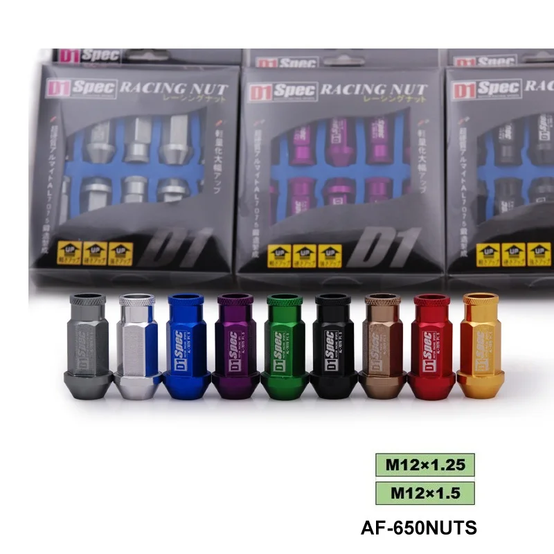 Колесные гайки D1 Spec Jdm заготовка алюминиевые колесные гонки m12x1 25/m12x1 5 L:52 мм 20