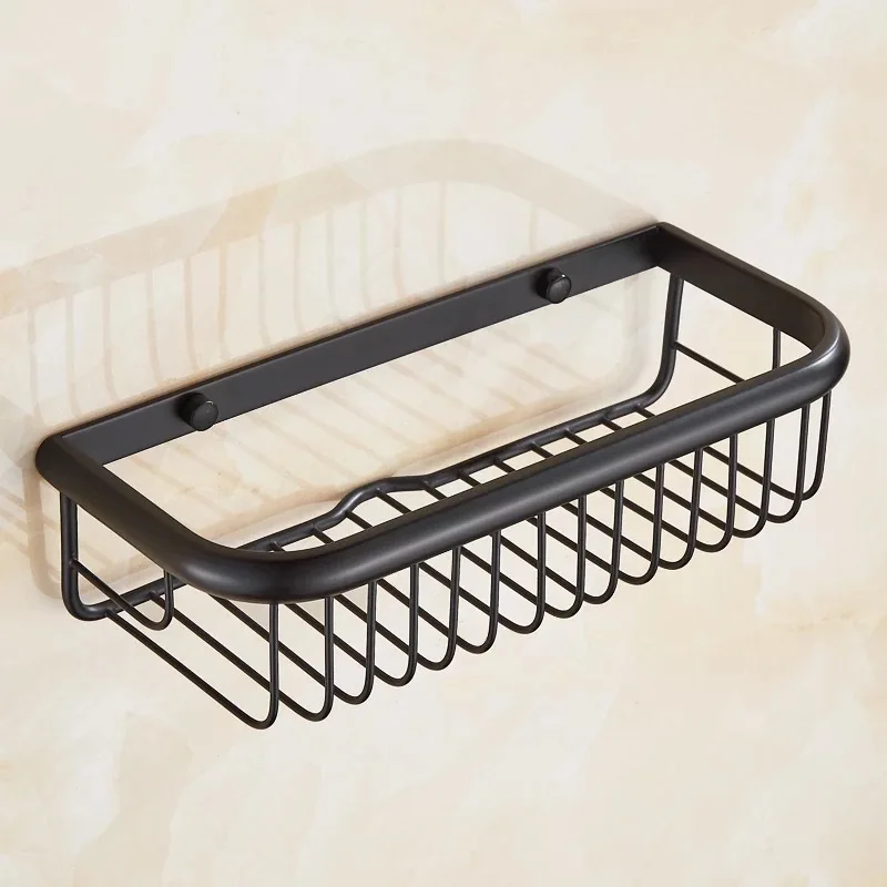 Jobfel Copper Gold Storage Shelf Rectangular Bathroom Mesh Basket Black And White with Pattern Hardware Accessories 30 Cm Thick