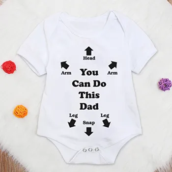 

Fashion Children's baby girl clothes cotton o-neck Toddler Kids Baby Boy Letter Print Tops Bodysuit Sunsuit Clothes H5