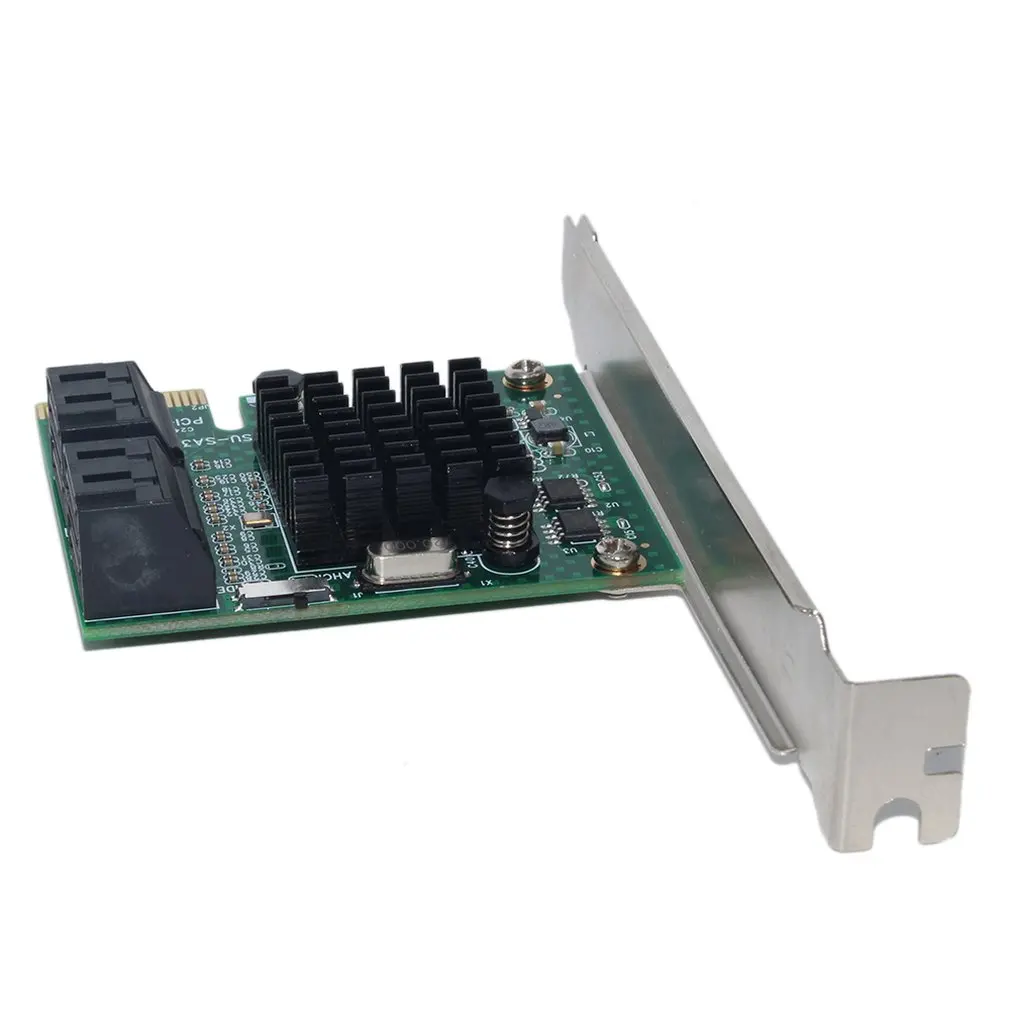 SA3004 4 порта 6G PCI-E для SATA3.0 Riser Card PCI Express для SATA 3,0 Miner SSD IPFS адаптер с большим радиатором для майнинга BTC