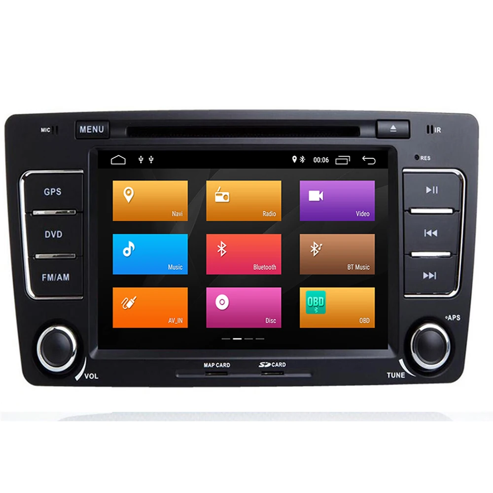 Top android9.0 64G Car Multimedia player GPS Autoradio 2 Din 7 Inch For SKODA Octavia 2009-2013 Bluetooth IPOD FM Radio RDS WIFI DVR 3