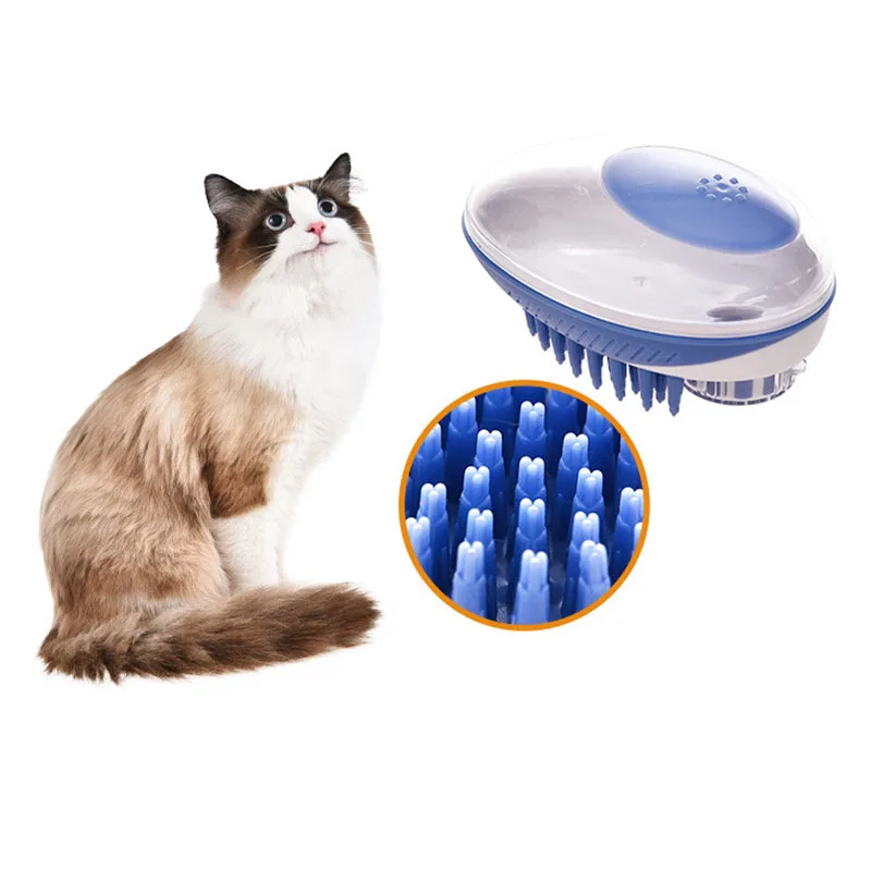 

Pet Bath Brush Multifunction Dog Cat Soft Head Massage Brush with Shampoo Dispenser Dog Hair Washing Comb Body Shower Brush