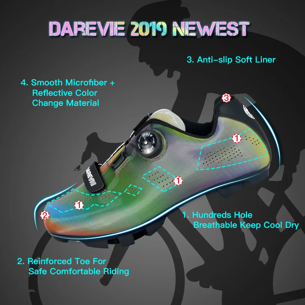 Darevie 2020 sapatos de ciclismo camaleão mtb