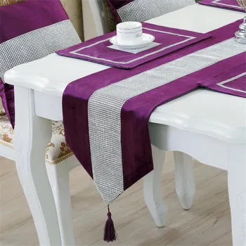

European Table Flag Luxury Embroidered Table Flag Restaurant Table Flag Dining Table Diamond Table Flag