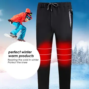 

Electric Heated Warm Pants Men Women USB Heating Base Layer Elastic Trousers Insulated HeatedUnderwear for Camping Hiking