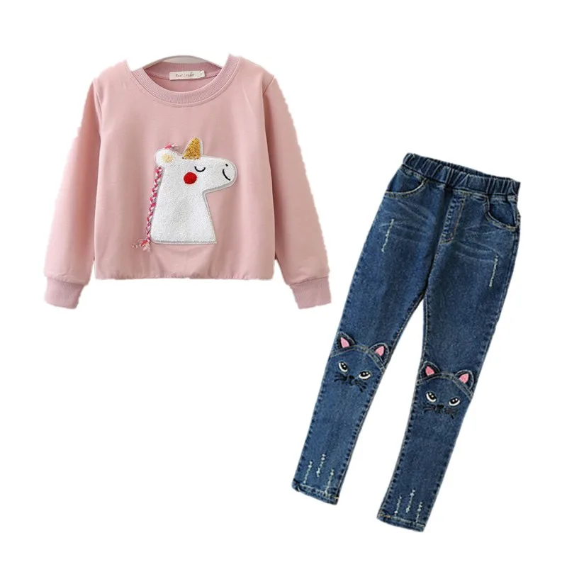 Оранжевый Autumn Baby Bear Sequin Peacock Casual Lente Baby Kleding Sets Cartoon Afdrukken Sweatshirts+ Casual Cotton 2 Stuks voor - Цвет: Оранжевый