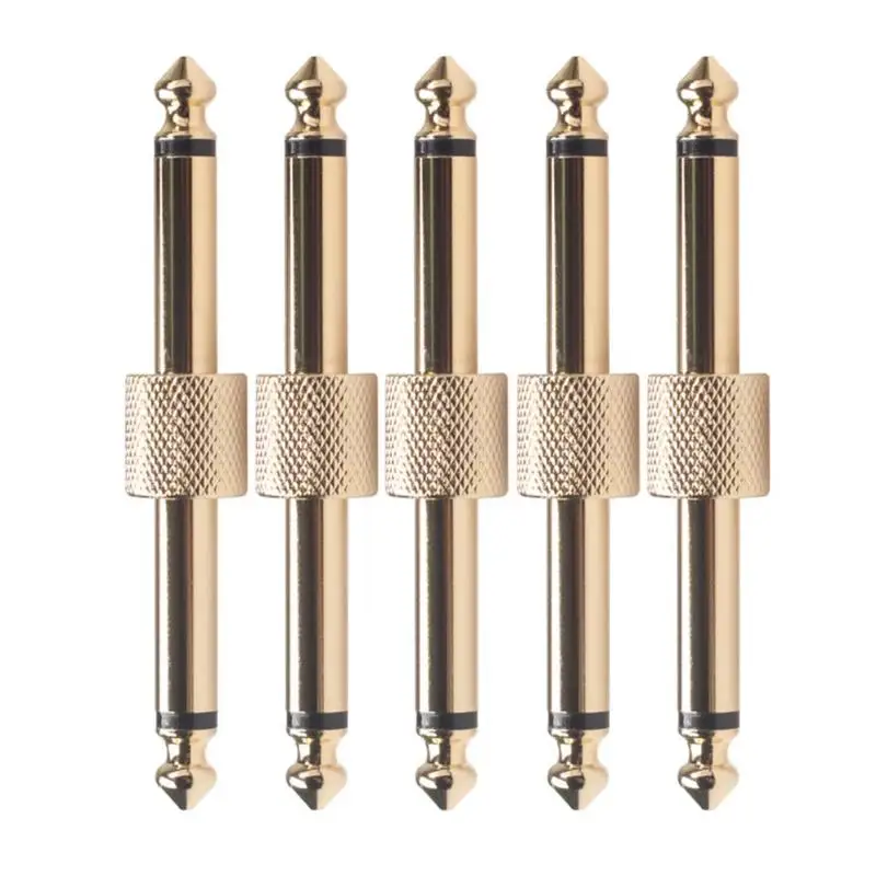 1/4 дюймов 6,35 мм гитарный педаль эффектов соединитель сошник Джек кабель адаптер электрическая педаль доска аксессуары поддержка дропшиппинг - Цвет: as picture