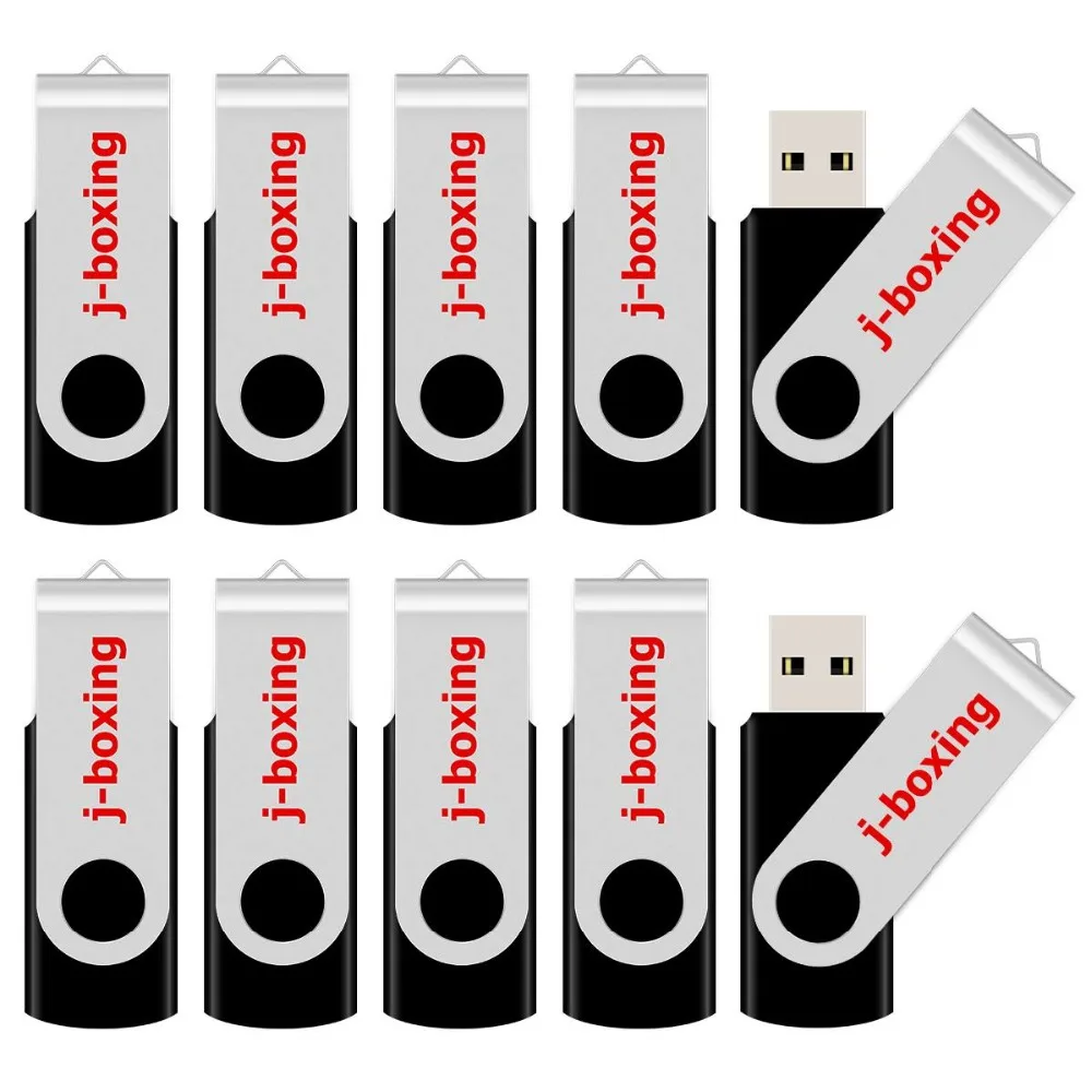J-boxing 10 шт. 4 ГБ USB флеш-накопители металлический вращающийся Memory Stick флэш‑накопитель Swivel хранение большого пальца компьютер ноутбук планшет
