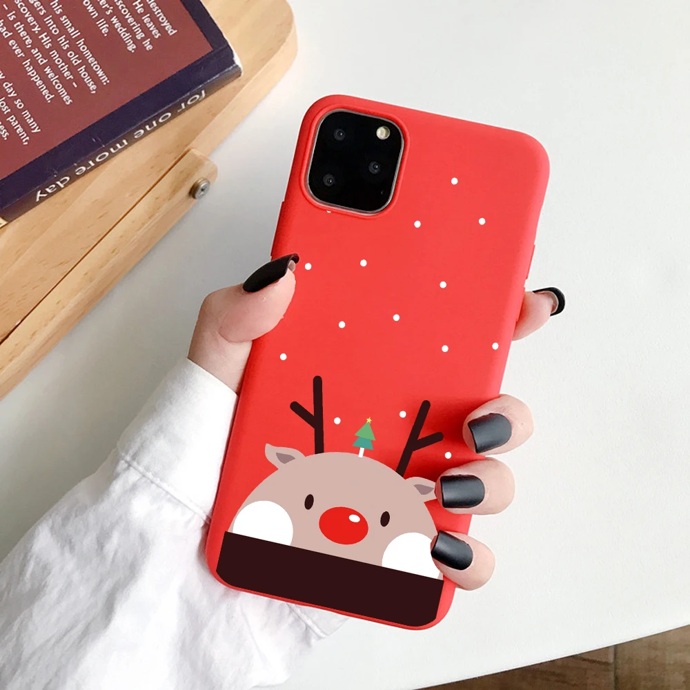 Хороший подарок красный чехол для телефона Apple iPhone 6s 7 8 Plus мягкий из ТПУ XR XS 11Pro Max SE