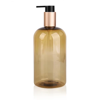 

500ml Shampoo Soap Empty Pressed Bottles Large Empty Amber Refillable Bottle Protable Lotion Foam Spray Storage Pump Bottle