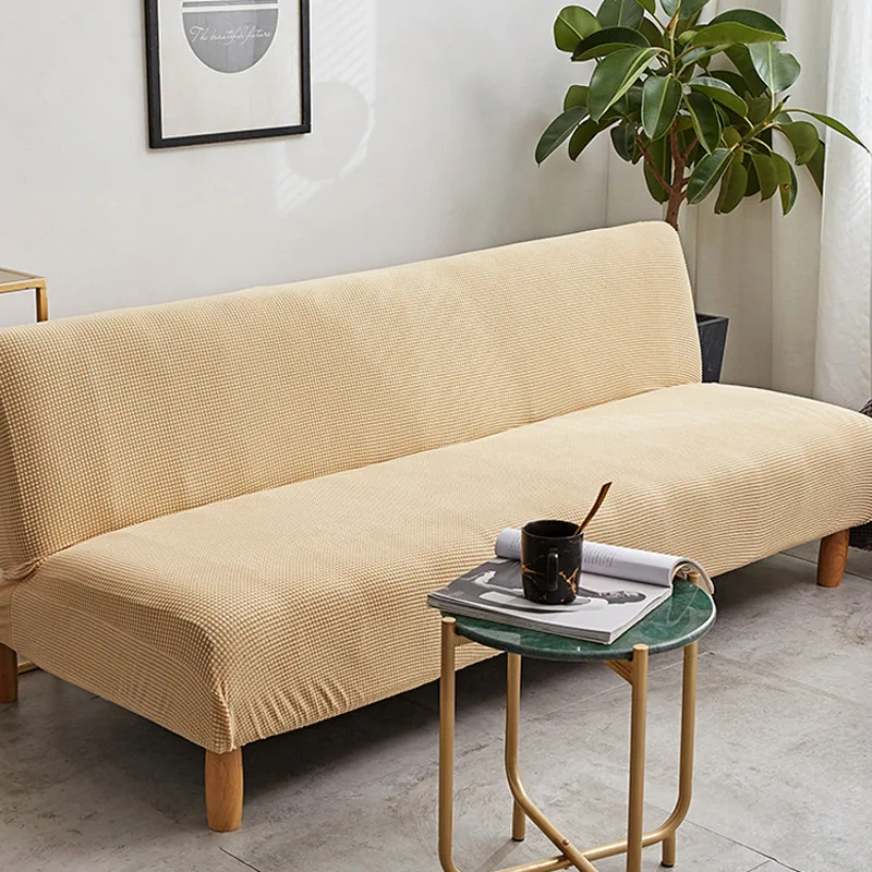 

All Edges Included Thick Swastika Can Set Net Red Universal Elasticity Folding Armless Beanbag Bedspread Modern Sofa Slipcover