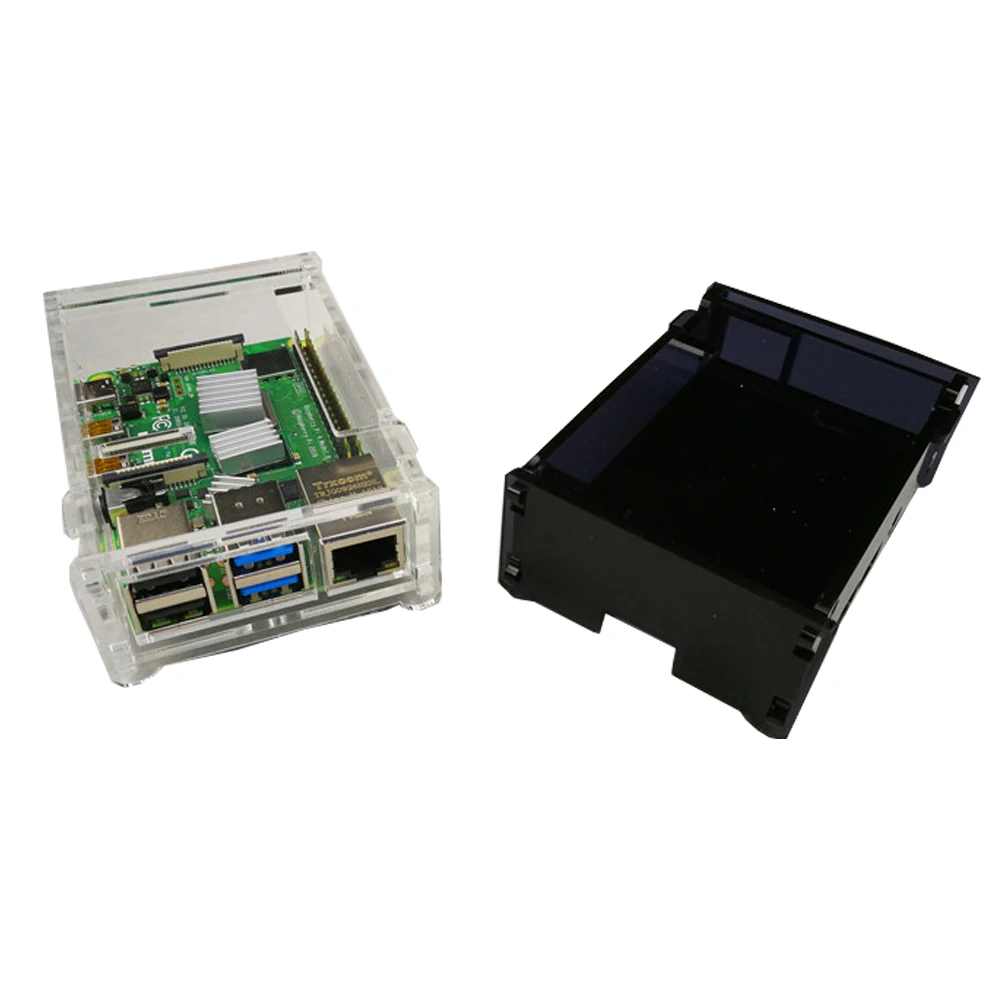 Для Raspberry Pi 4 акриловый чехол 9 Слои коробка защитную крышку+ Raspberry Pi 4B Питание адаптер 5В 3A Тип usb-C штепсельная вилка британского стандарта