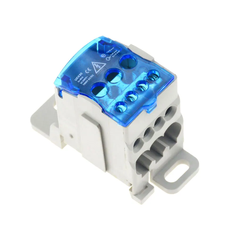 UKK80A 125A 160A 250A 400A 500A Клеммная колодка 1 в много выход Din рейка распределительная