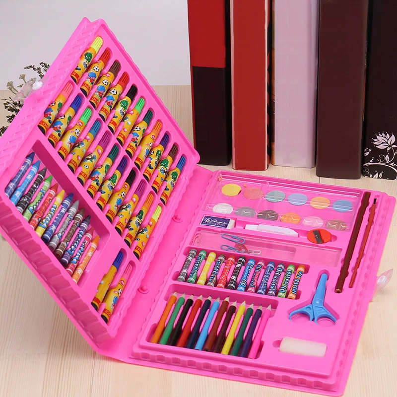 

'The Best' 86 Pcs Children Painting Tools Art Supplies for Drawing with Watercolor Pen Ruler Eraser Sharpener 889