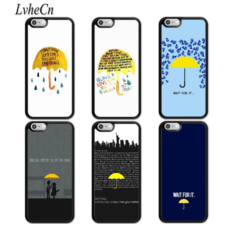 

LvheCn HIMYM Yellow Umbrella Pattern Phone Case For iPhone 5 6s 7 8 plus 11 X XR XS max Samsung Galaxy S6 S7 edge S8 S9 S10 plus