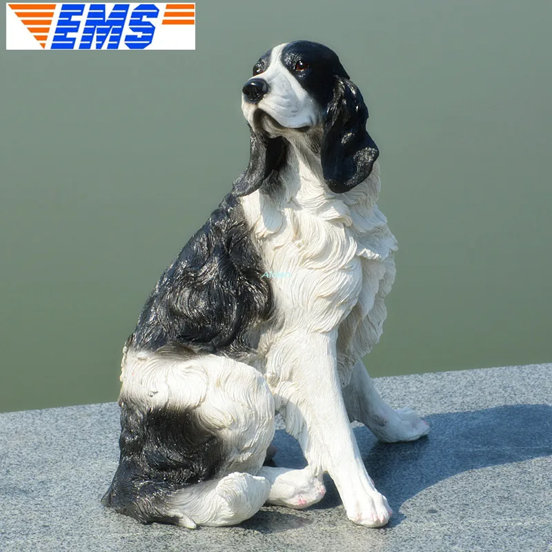 1" животное Моделирование реквизит границы колли Canis Lupus ознакомительный компаньон собака креативное Искусство ремесло украшения смолы 33 см Z2454