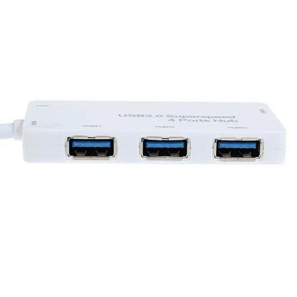 Питание от USB 3,0 4-Порты и разъёмы SuperSpeed компактный концентратор эффективную передачу данных адаптер для ПК ноутбуков#10