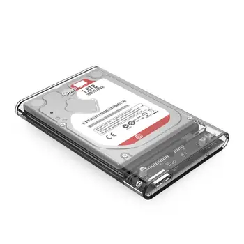 

ORICO 2139U3-CR Transparent 2.5in SATA USB3.0 5Gbps HDD External Hard Drive Enclosure Tool Free Case