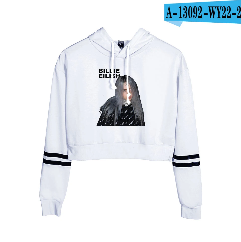 2D billie eilish новая одежда с принтом пупка kpops Женская Повседневная весенняя одежда горячая Распродажа монолитная Толстовка с длинным рукавом с принтом - Цвет: Picture color