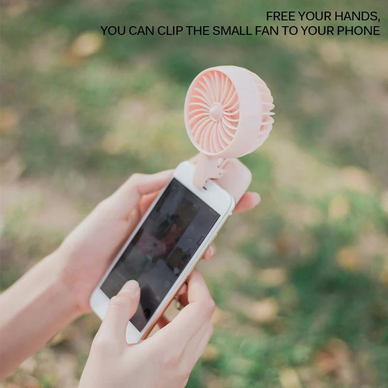 Портативный USB вентилятор портативный мини с зажимом летний охлаждающий