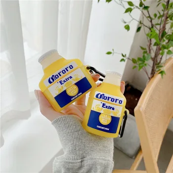 

Creativity Mexico Corona Beer Silicone Case for Apple AirPods 1 2 Pro Wireless Bluetooth Earphone Protective Cover Accessories