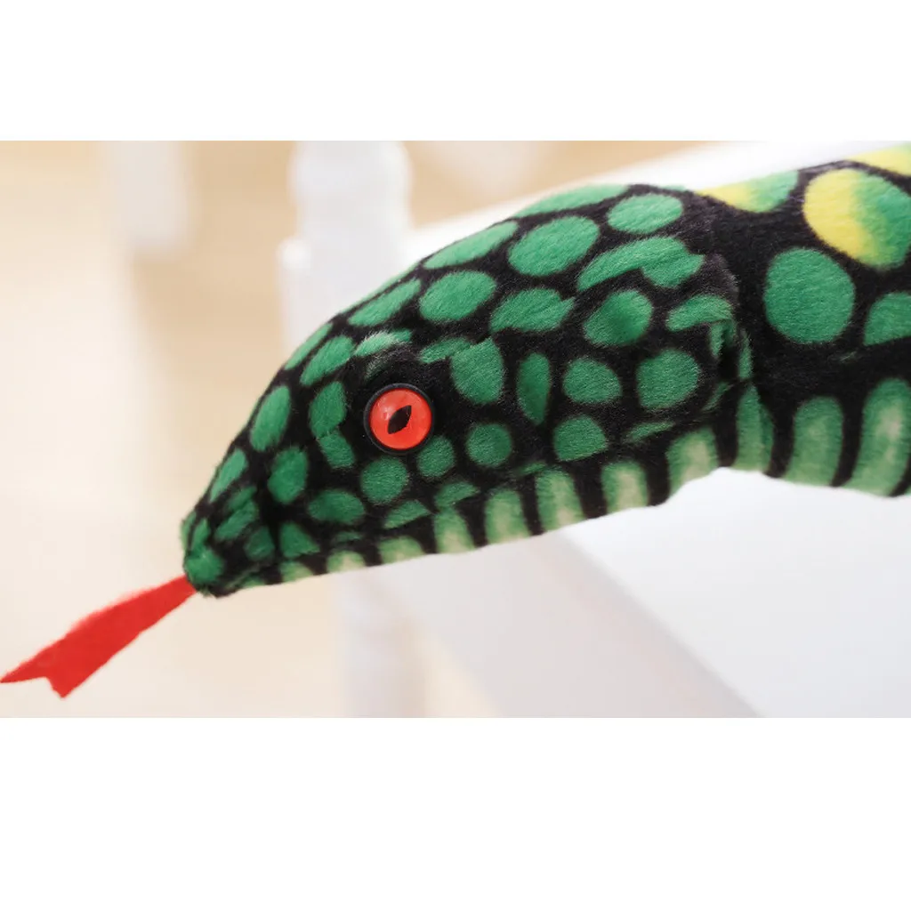 Prank Toys Giant Boa Constrictor Stuffed Animal Soft Snake Plush Toy realistic simulation creative home decorations #D