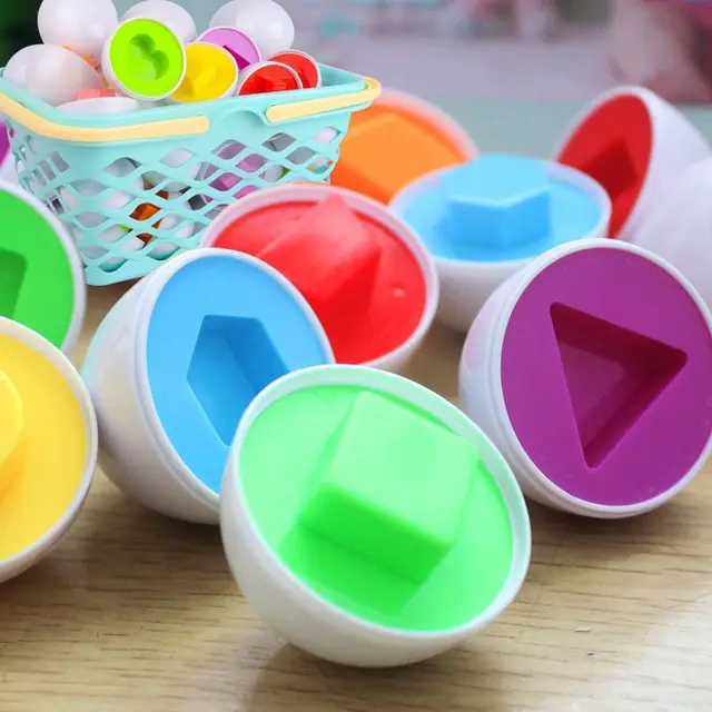Montessori Learning Education Math Toys Smart Eggs 3D Puzzle Game For Children Popular Happy Jigsaw Mixed Shape Tools 1