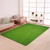 Modern and Simple Imitation Green Lawn Grass Mats, Green Carpets Rug, Flannel Soft Mats, Non-slip Mats for Living Rooms 1