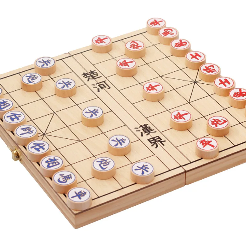 Wood Folding China Chess Hl01 Portable Large Size Folding Wooden Chess 0.56