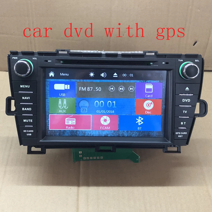 BYNCG 8inch 2Din Car DVD Player FOR TOYOTA prius 2009-2012 GPS Navigation in Dash Car PC Stereo TV gps Radio BT SD USB - Цвет: DVD WITH GPS