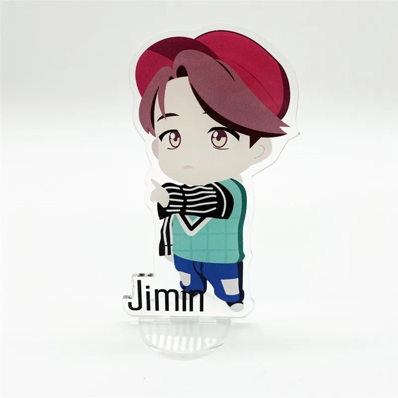 KPOP Bangtan мальчики аниме прозрачный Стенд фигура кукла доска декор стола CarDecor JUNG KOOK SUGA JIMIN JIN мальчик с Luv поддельная любовь
