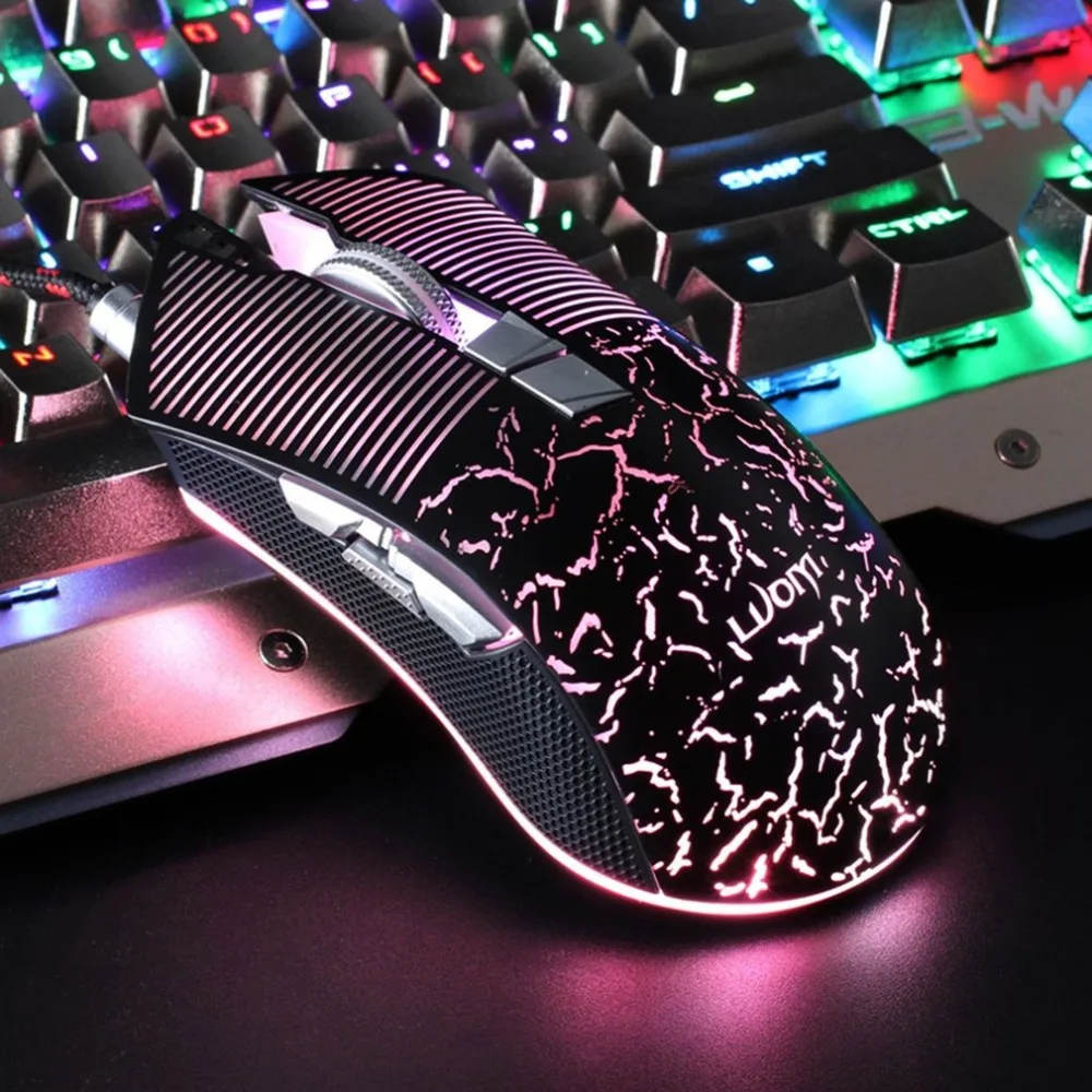 LUOM G70 G7 8D 4000 dpi 3200 dpi оптическая USB Проводная игровая мышь 8 кнопок противоскользящая стильная мышь для игрового конкурса компьютерная мышь