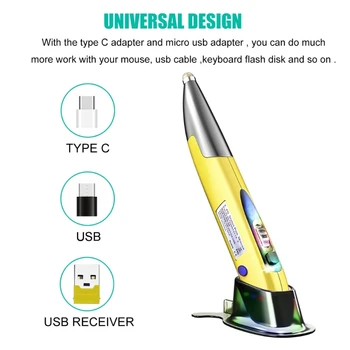 

Rechargeable Right Hand and Left Hand 1200 DPI 2.4G USB Wireless Mouse Touch Pen