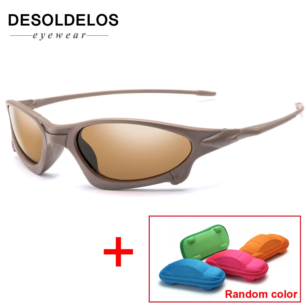 R01 brown lens DesolDelos, мужские поляризованные солнцезащитные очки, люксовый бренд, PC оправа, очки, женские, яркие, черные, UV400, очки, Gafas De Sol, с коробкой - Цвет линз: R01 brown lens