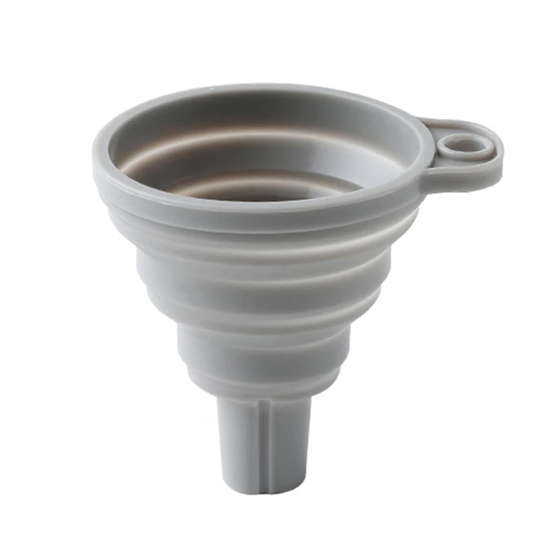 Telescopic Silicone Funnel Large Caliber Oil Bottle Funnel Kitchen Supplies DEC889