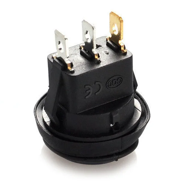 Pack De 5 Interruptores Basculantes Redondos Negros ON/OFF 20mm SPST - Para Coche, Barco O Panel Eléctrico