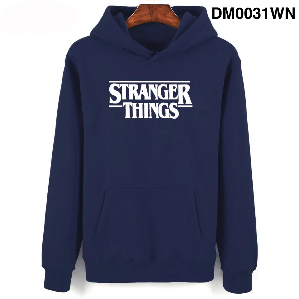 Navy Blue Странные вещи толстовки Мужские Женские повседневные толстовки модная толстовка с принтом в стиле хип-хоп Высокое качество Уличная Толстовка теплые пуловеры - Цвет: Navy Blue