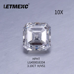 LETMEXC ювелирные изделия 3.10ct H цветной синтетический алмаз лабораторная резка алмаз