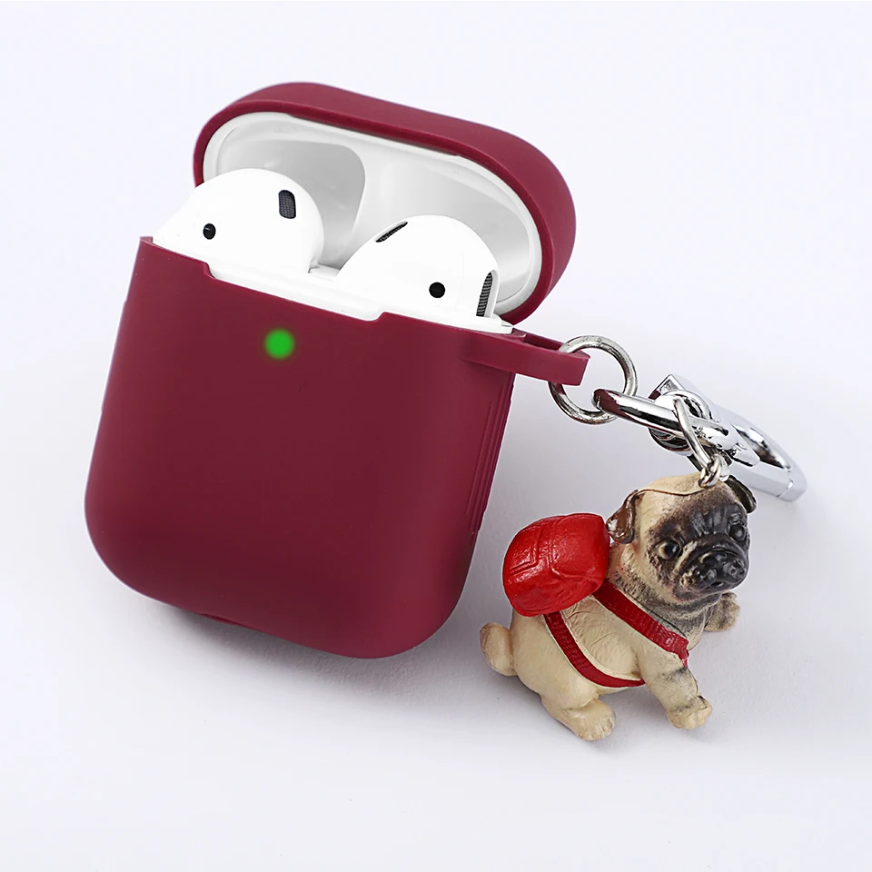 В виде симпатичных собак Украшение Чехол для Apple Airpods 1 2 Аксессуары Bluetooth сумка для наушников коробка беспроводной чехол для гарнитуры брелок